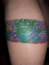 leg with zombie tattoo